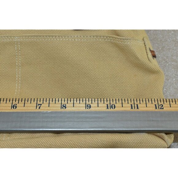 Fossil Womens Canvas/Leather Tan Front Flap Front Pockets Crossbody Purse - Picture 9 of 10